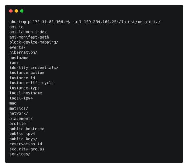 AWS Instance metadata service - EC2 data breach