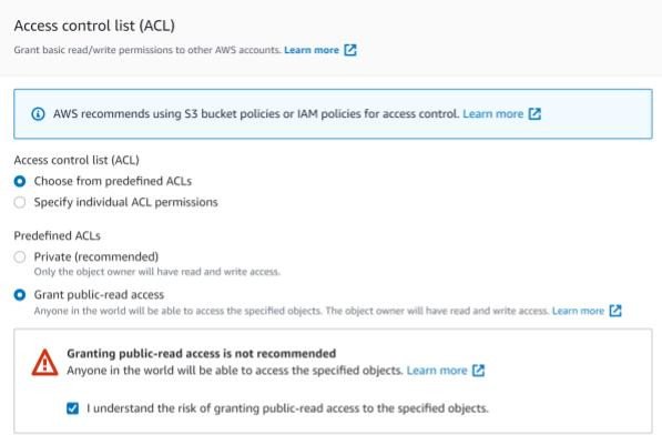 Further warning for public data access on AWS S3